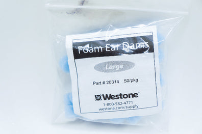 Westone 20314 Foam Ear Dams Large ~ Box of 50